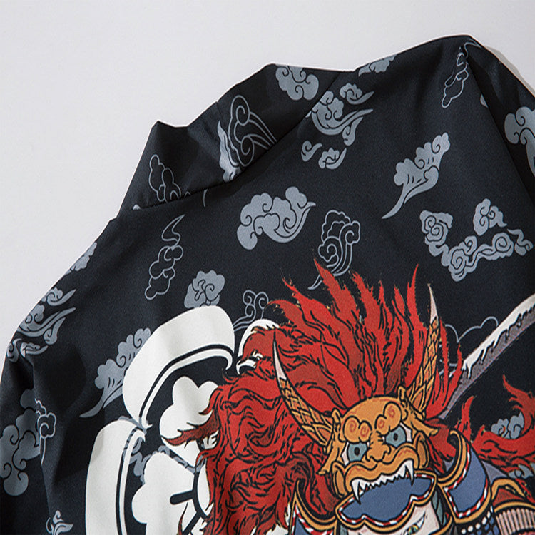 Japanese Taoist Robe And Kimono Buttonless Loose Cloak Coat