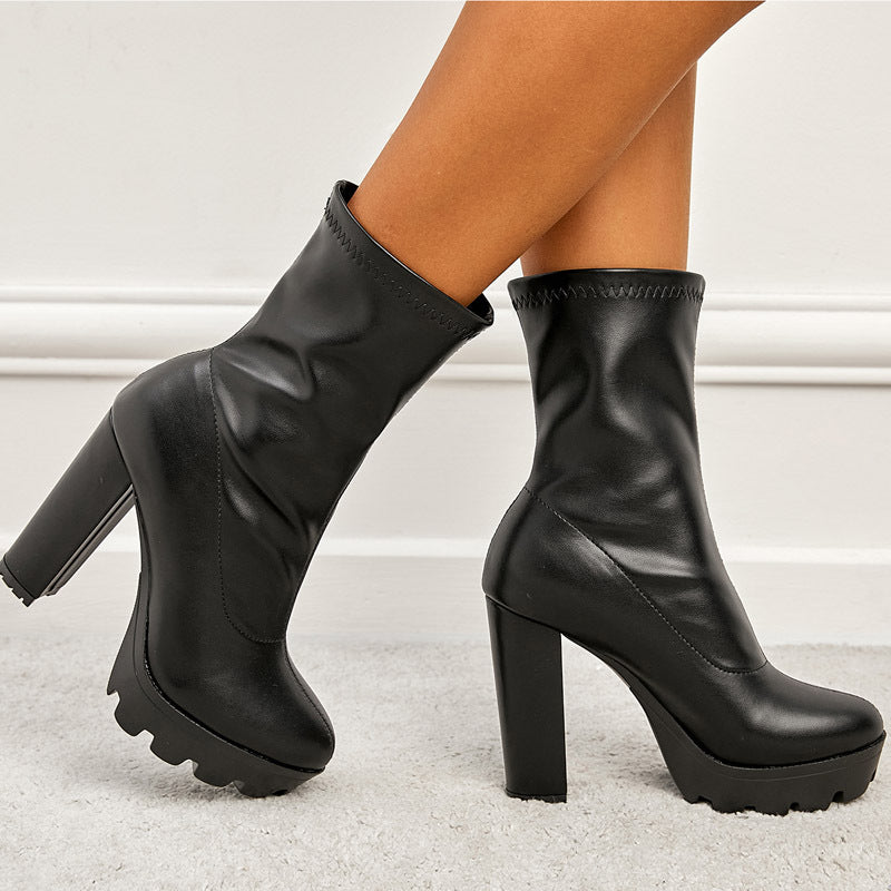 Sexy Water Platform Heightening And Slimming Women's Boots