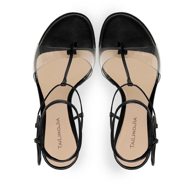 New Fashion Transparent PVC Flip Flops Feet