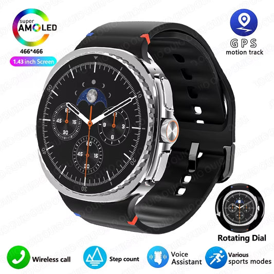 2025 Smart Watch 8 Ultra Classic GPS Compass Bluetooth Call AMOLED IP68 Waterproof Heart Rate Monitoring Upgraded Smart Watch