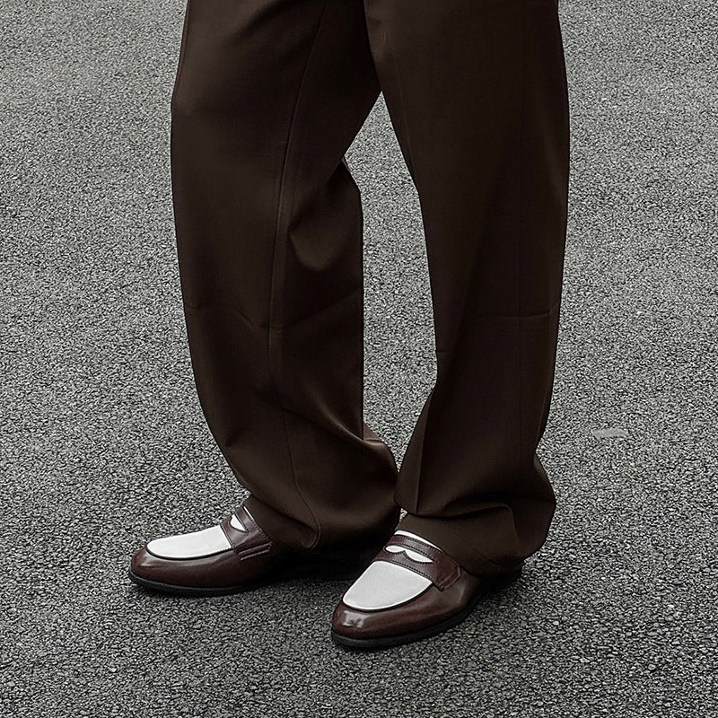 New Stylish All-match Mens Slip-on Casual Leather Shoes