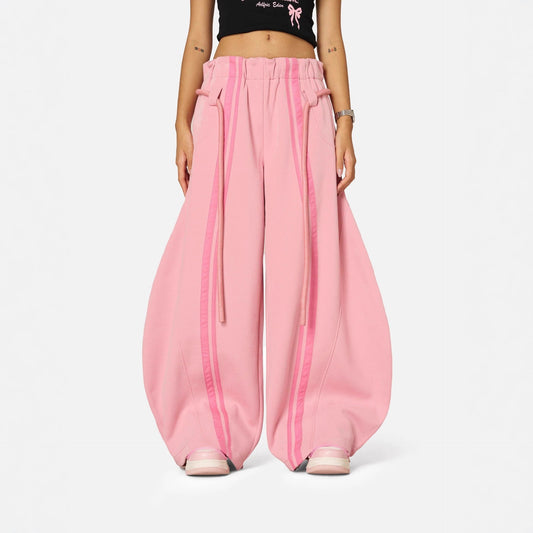 Casual Women's Street Style Tie-waist Loose Pants