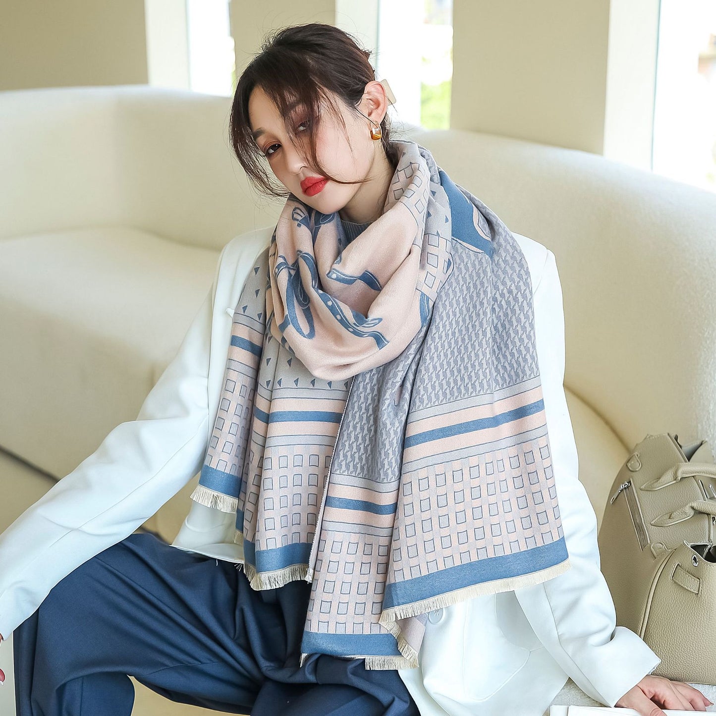 Women's Double Face Cashmere Scarf