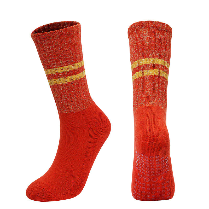Women's Autumn And Winter Long Tube Terry Non-slip Aerobics Socks