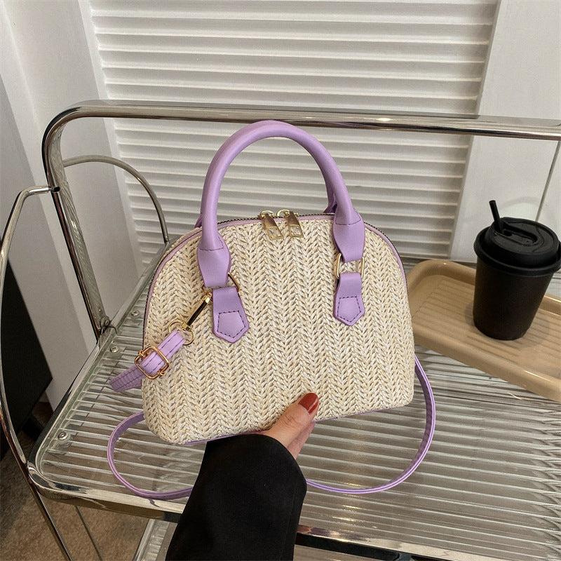 Women's Fashion Simple Casual Woven Handbag Shoulder Crossbody Bag