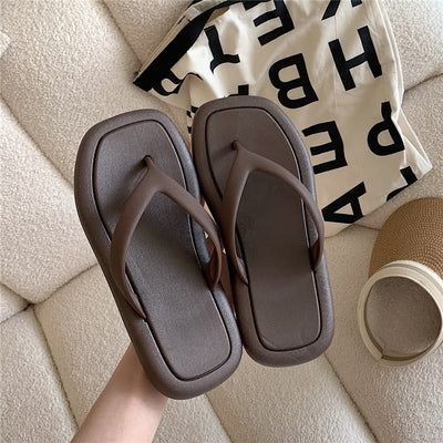 Flip-flops Female Summer Fashion Home Non-slip Leisure Retro Flip-flop Indoor Sandals And Slippers