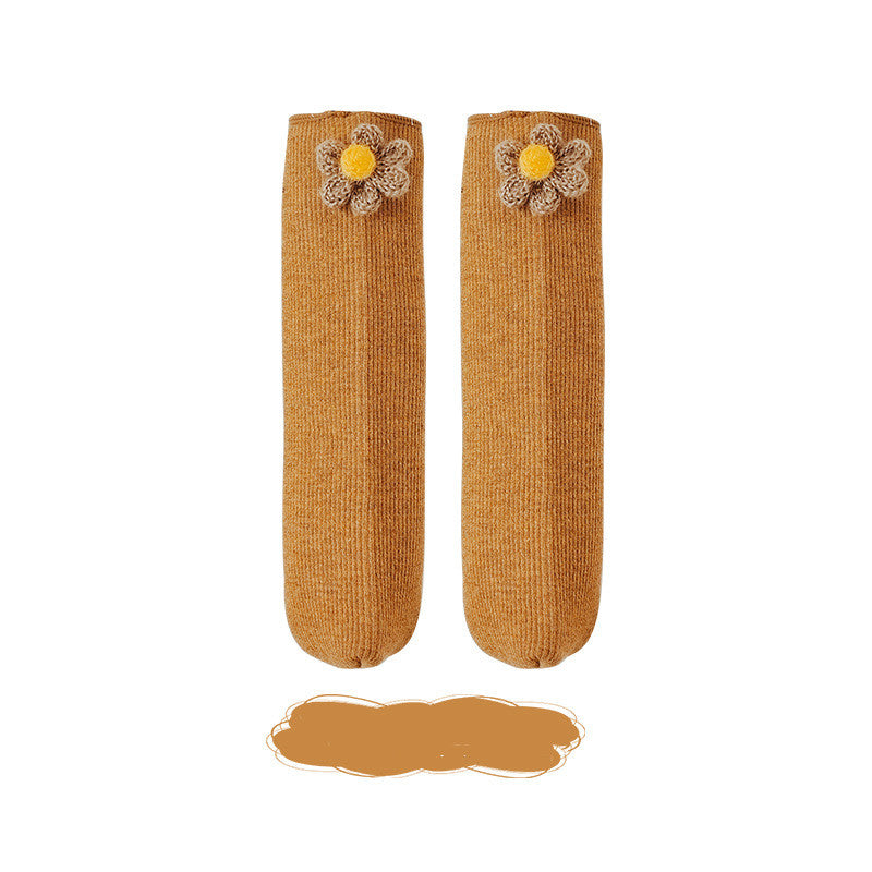 Children's Snow Socks Winter New Style Plus Velvet Thickening