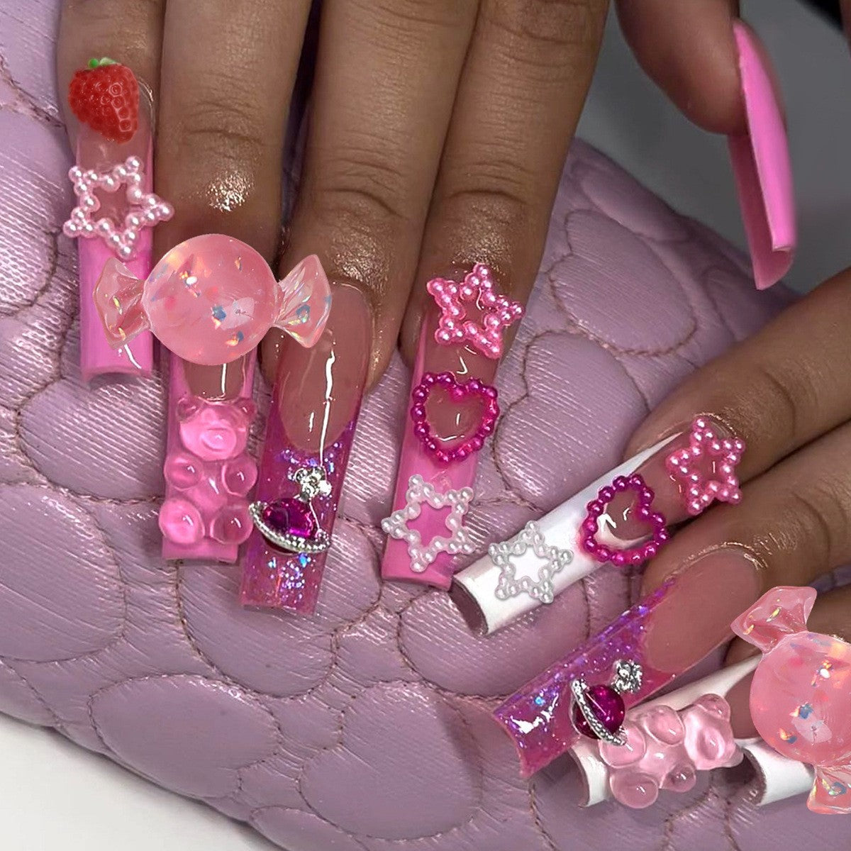 Wear Nail Tip Electroplating Removable Fake Nail Patch Finished Product
