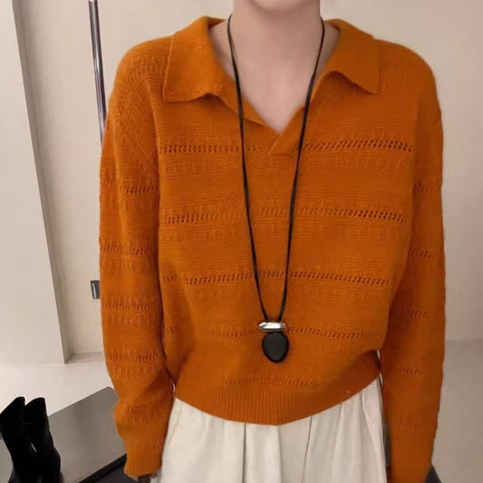 Dame rullekrave-sweater Moderigtig Afslappet Kunstnerisk Ensfarvet