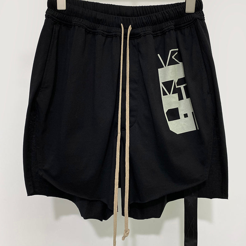 Double Line New Streamer Mid-rise Cotton Shorts