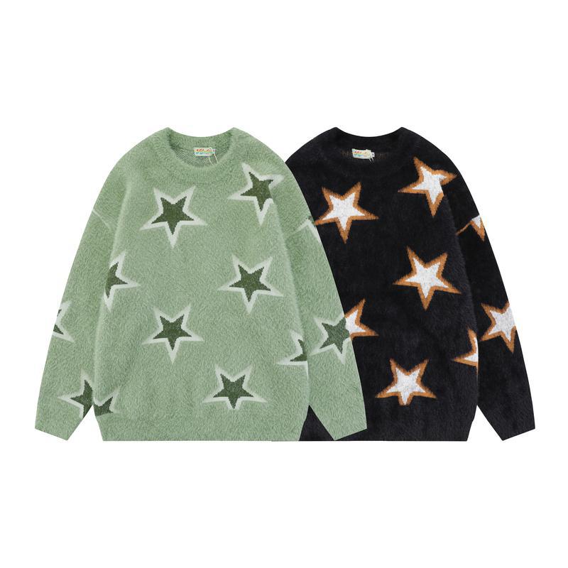 Men's Round Neck Knitting Loose Sweater