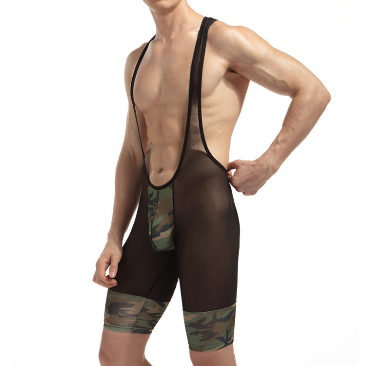 Men's Mesh Swimsuit One Piece Costume