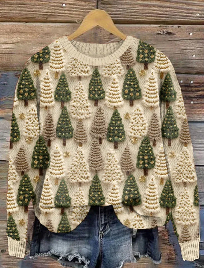 Efterår Og Vinter Dame Sjovt Print Juleferie Afslappet Sweatshirt