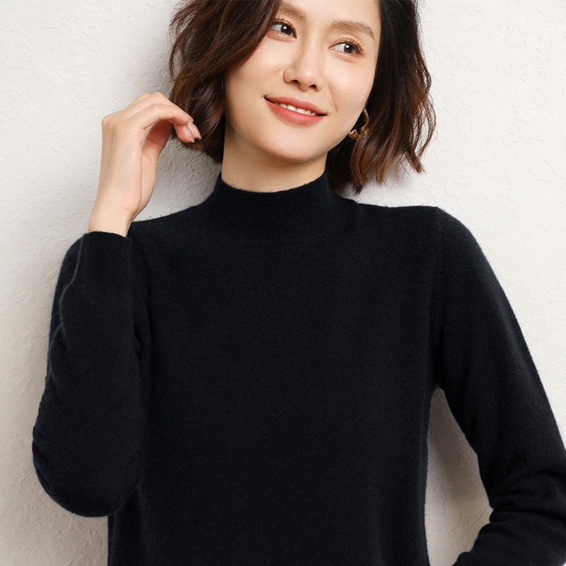 Half Turtleneck Women's Knitted Warm Bottoming Sweater
