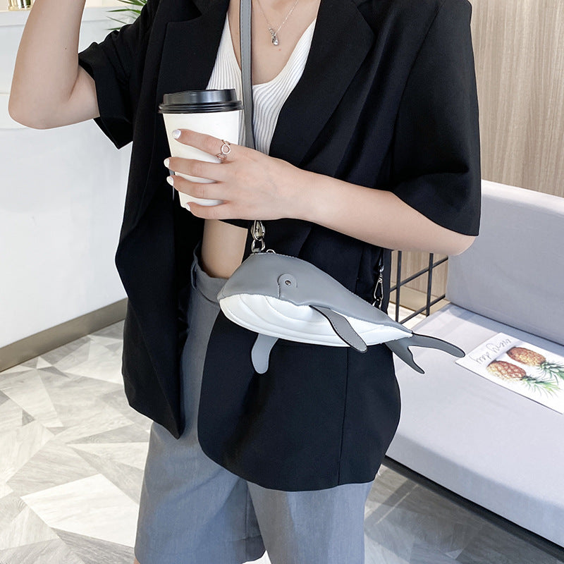 Fashion Creative Cute Stereo Whale Shoulder Bag