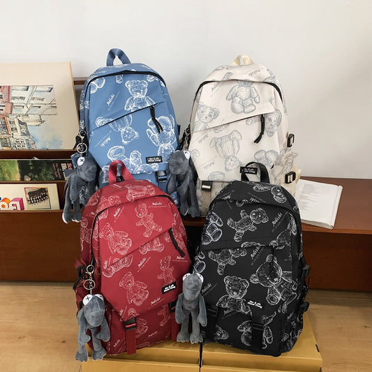 Large Capacity Solid Color Wear-resistant Backpack