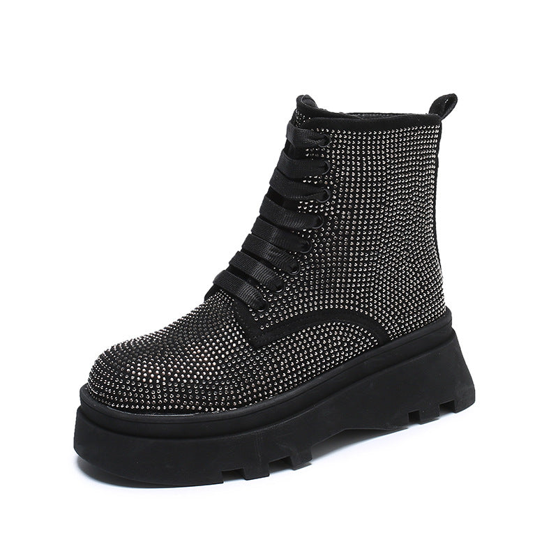 Martin Boots Flat British Style Thick-soled Short Tube