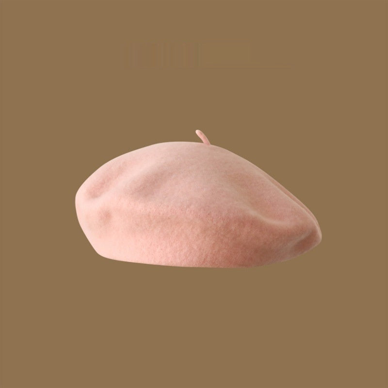 Uld Beret Piger Japansk Stil Kunstnerisk Vintage Malermunkehue