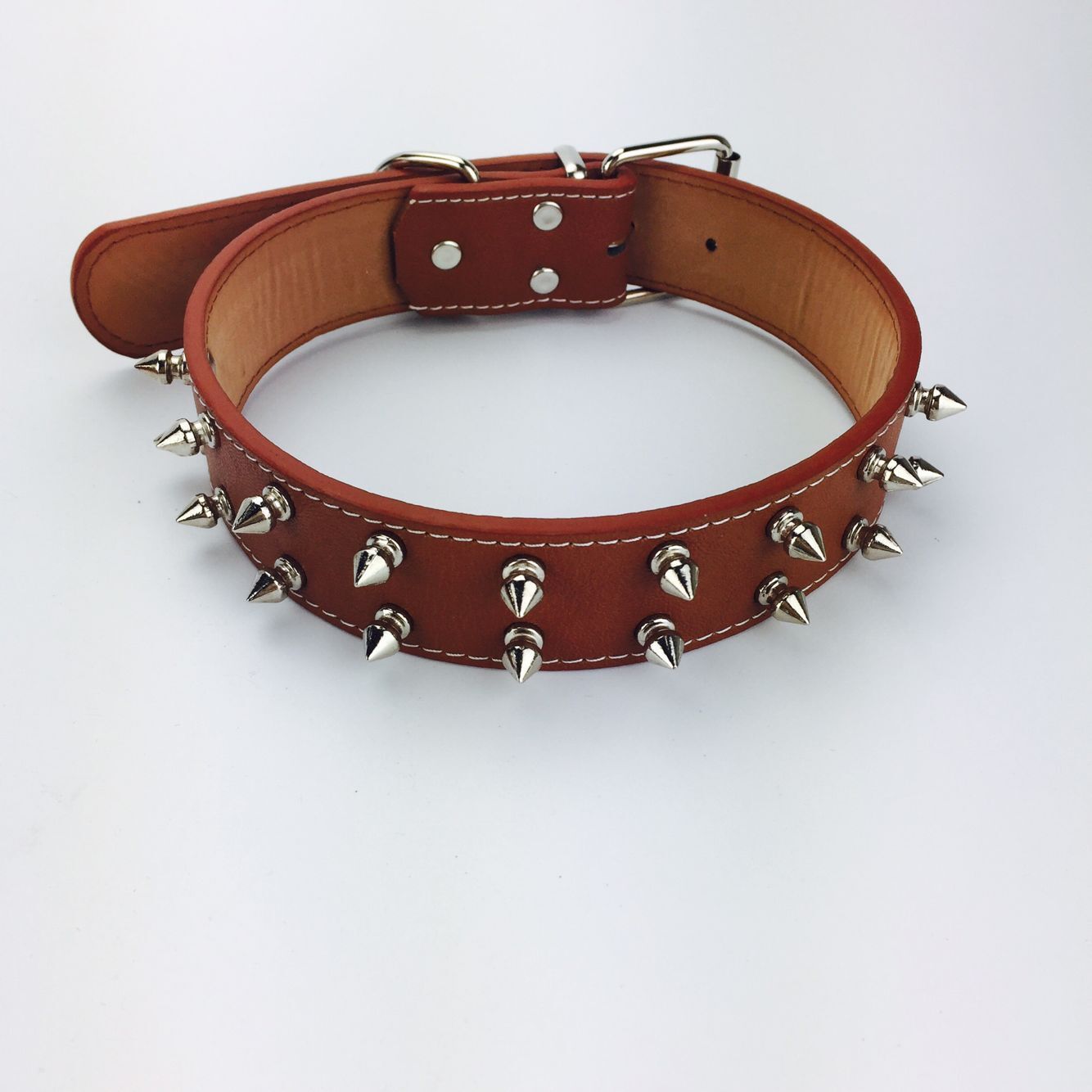 Pet Dog Fashion Simple Solid Color Rivet Collar