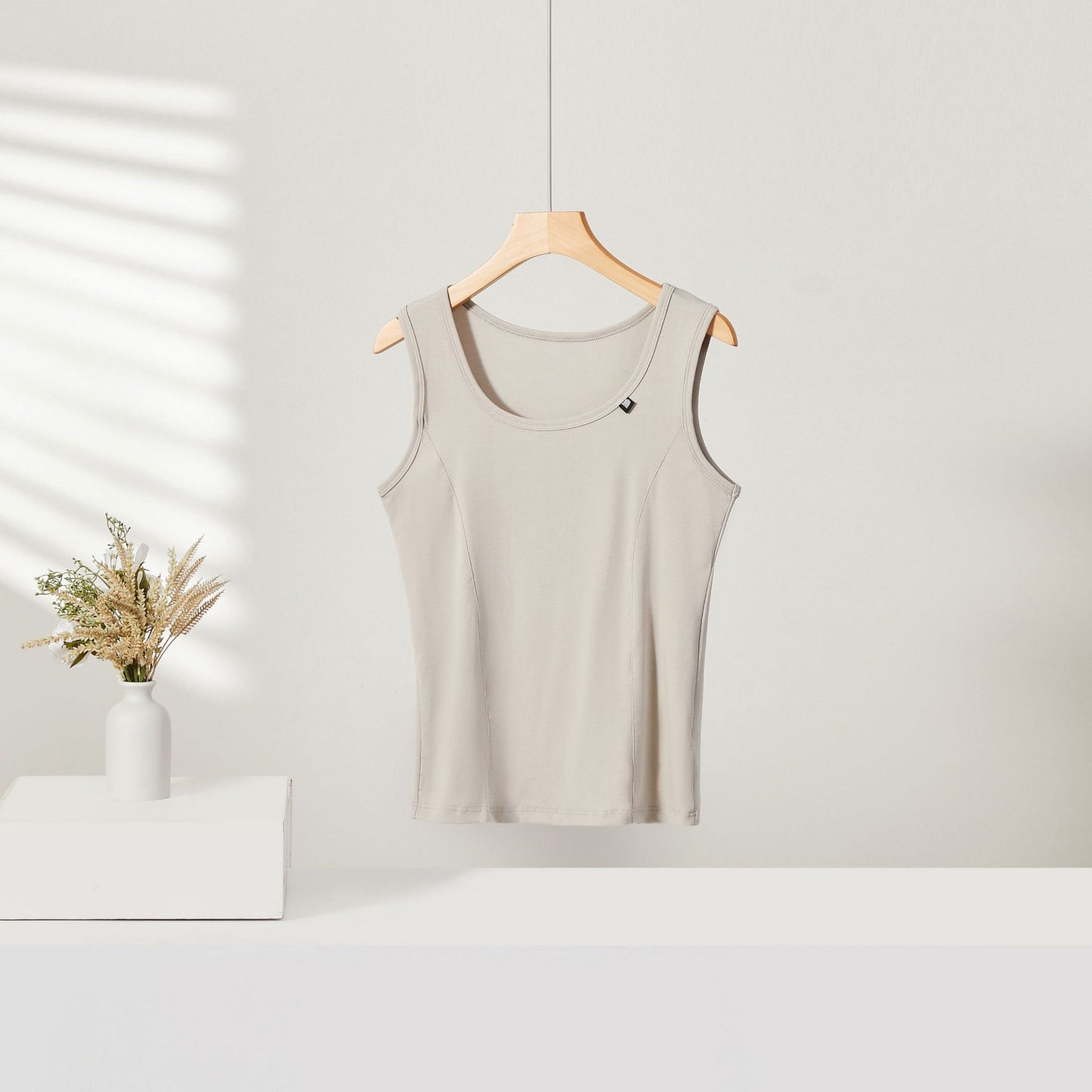 Women's U-neck Vest Slim Top Bottoming Shirt
