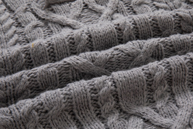 Men's Fashion Knitting Pullover Fried Dough Twist Casual Sweater