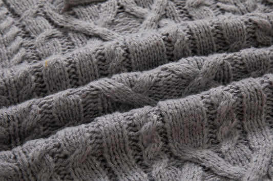 Men's Fashion Knitting Pullover Fried Dough Twist Casual Sweater