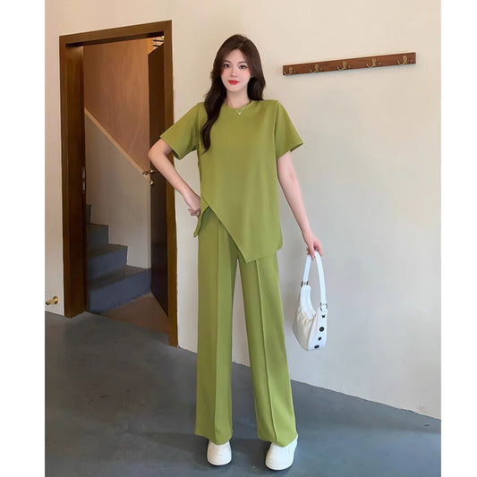 T-shirt And Casual Wide-leg Pants Two-piece Set