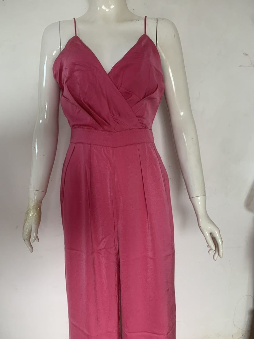 Slynge Taljetæt Lige Moppe Gulv Minimalistisk Ærmeløs Jumpsuit