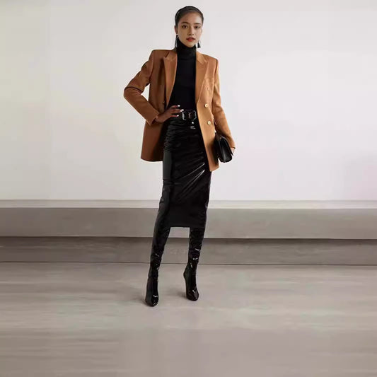 Women's PU Fashion Personalized Sheath Skirt