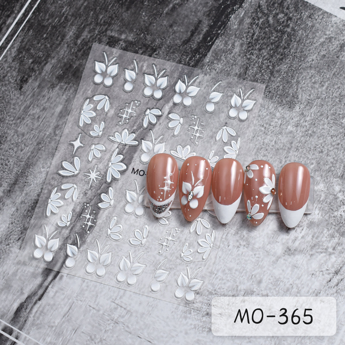 Camellia 5d Relief Nail Sticker Stereo Ornament