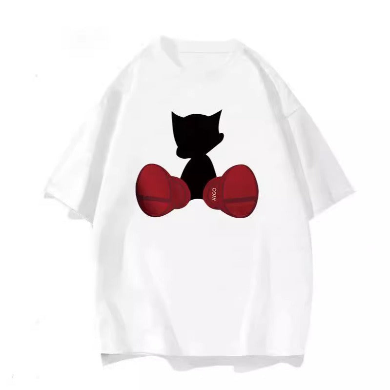 Cartoon Cartoon Cotton Short-sleeved Women's T-shirt