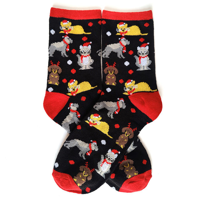 Women Casual Winter Christmas Socks Thickened David's