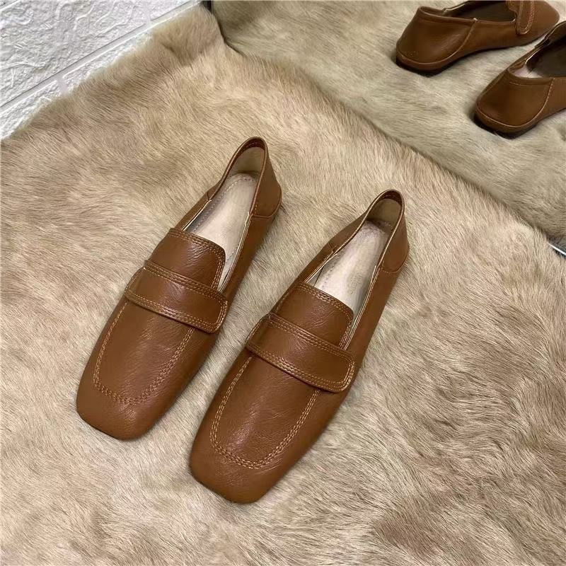 Womens French-style Retro Flat Casual Shoes