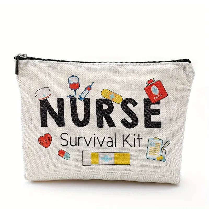 Cosmetic Bag Cotton And Linen Letter Printing Storage Bag Waterproof Linen Coin Purse