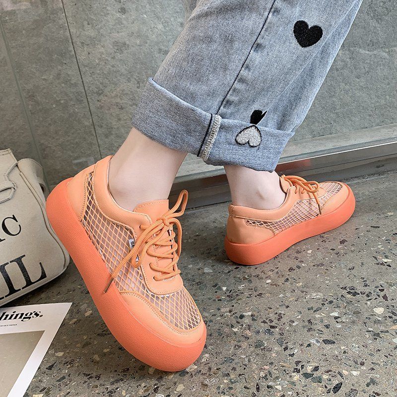 Leather Loafers Top Layer Cowhide Platform Bread Shoes