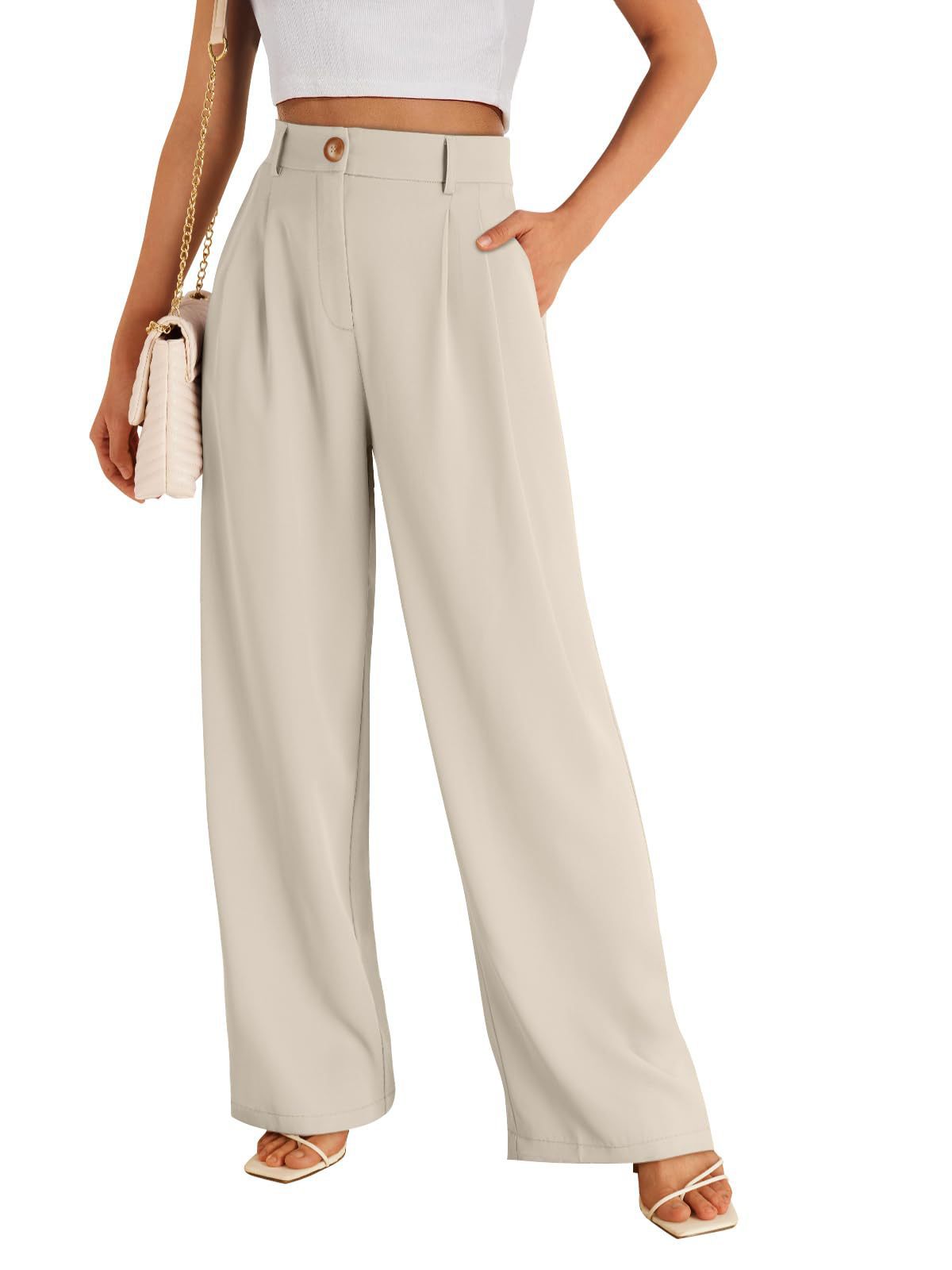 Women's Pocket High Waist Straight All-matching Casual Zipper