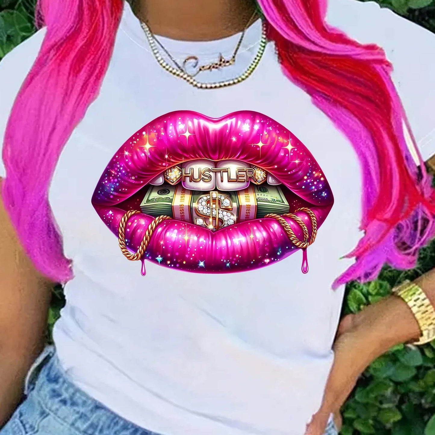 Women's Creative Casual Simple 3D Printed Short Sleeve