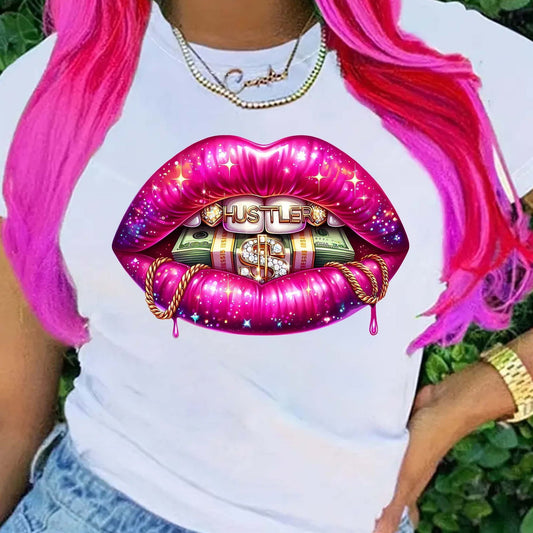 Women's Creative Casual Simple 3D Printed Short Sleeve