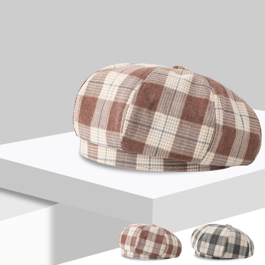 Color Blocking Fashion Octagonal Hat Women Travel