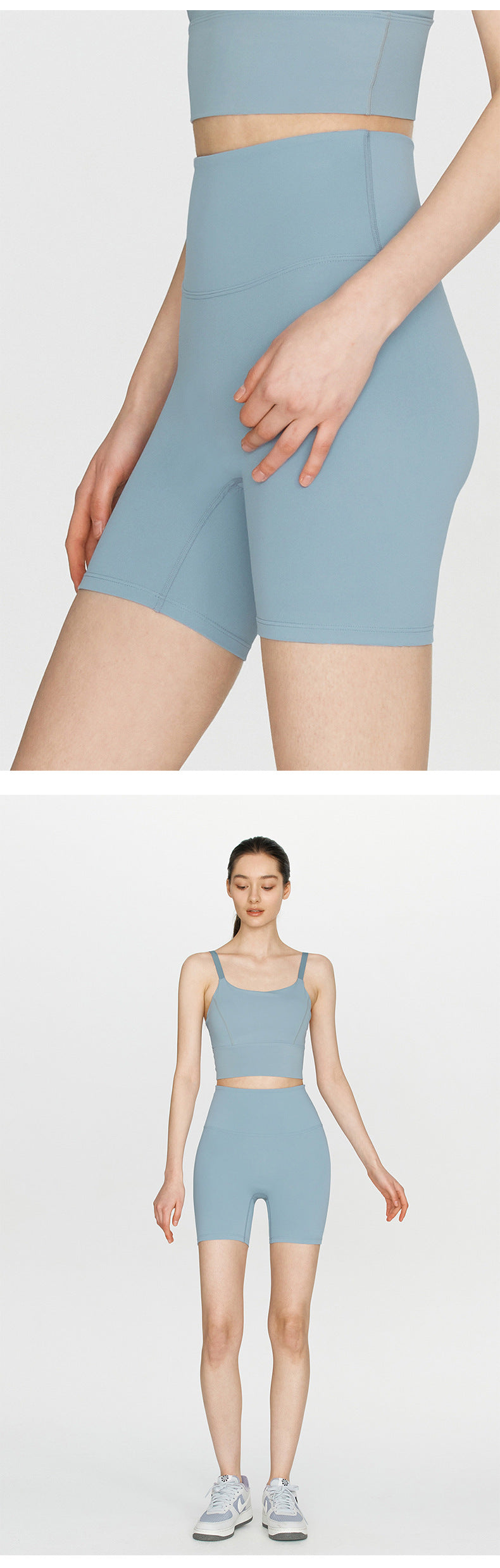 Hip Lifting Peach Yoga Four-point Short High Waist Basic Sports Running Cycling Pants Brushed Nude Feel