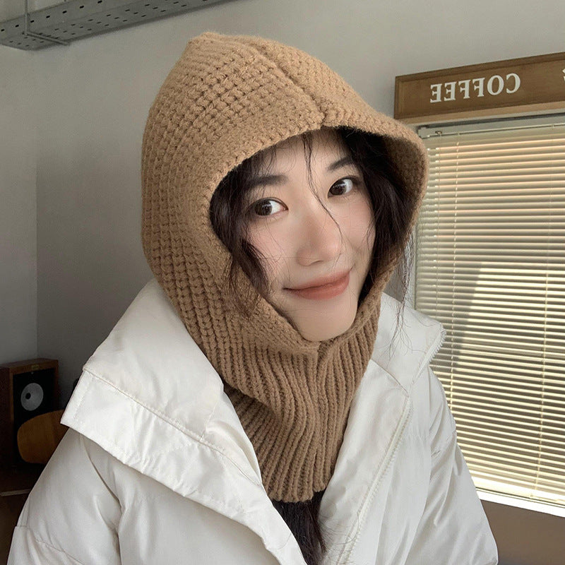 Warm Neck Wrap Wool Hat