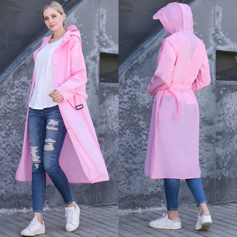 Men And Women Transparent Adult Long Outdoor Hiking Waterproof Windbreaker