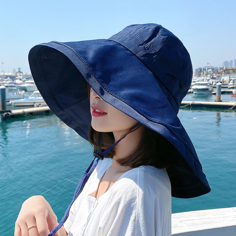 Wide Brim Neck Protection Protection Hat Female UV Protection Outdoor Big Brim Sun Hat