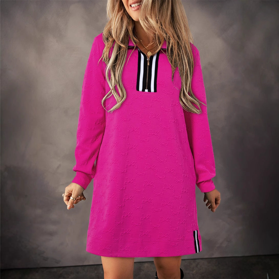 New Womens Long-sleeve Pullover Dress