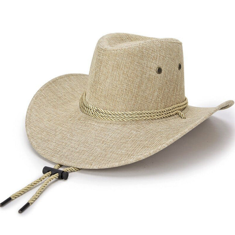 Western Denim Male Hat Double-sided Suede Sun Hat Female Horse Riding Hat