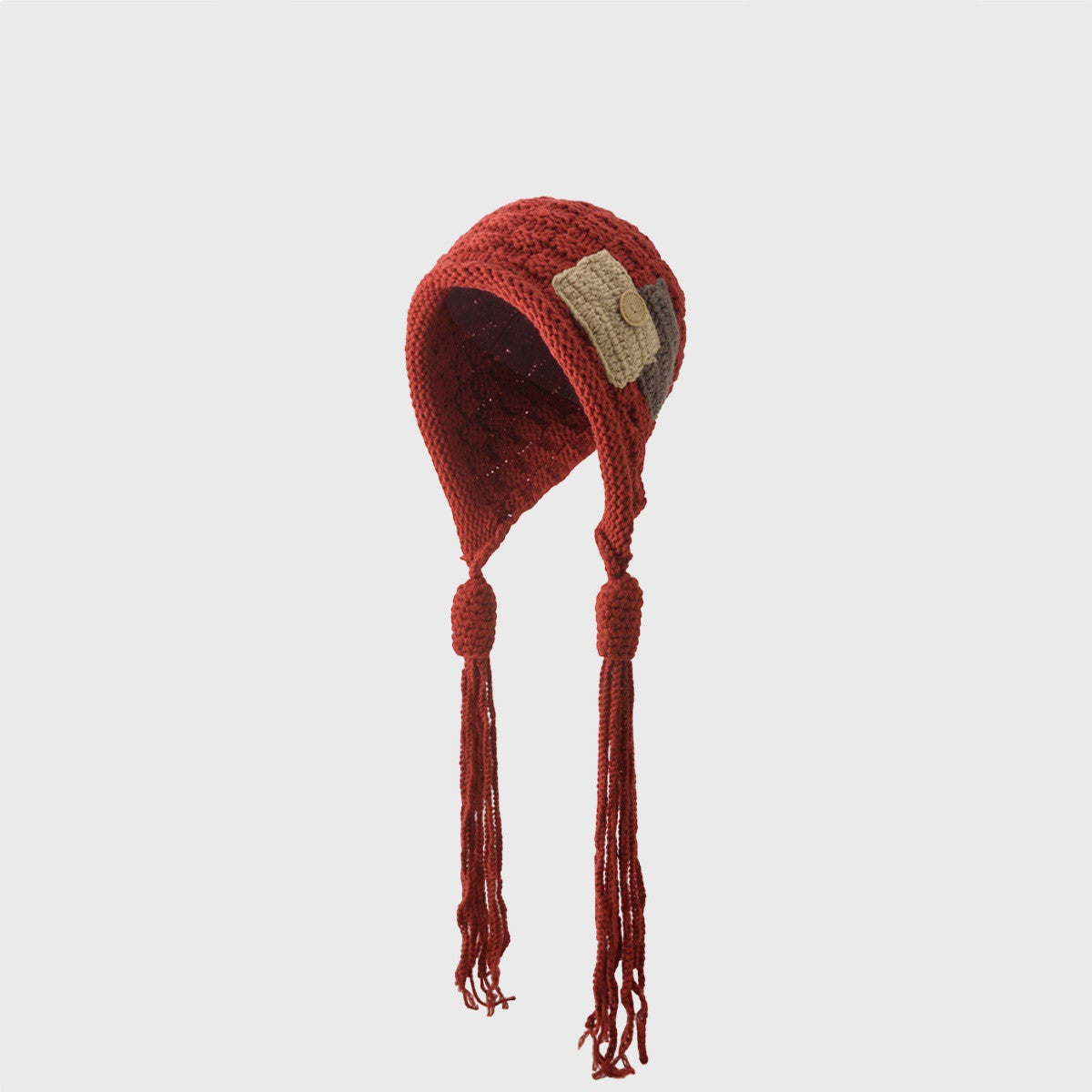 Chinese Ethnic Style Tassel Warm Ear Protection Woolen Cap