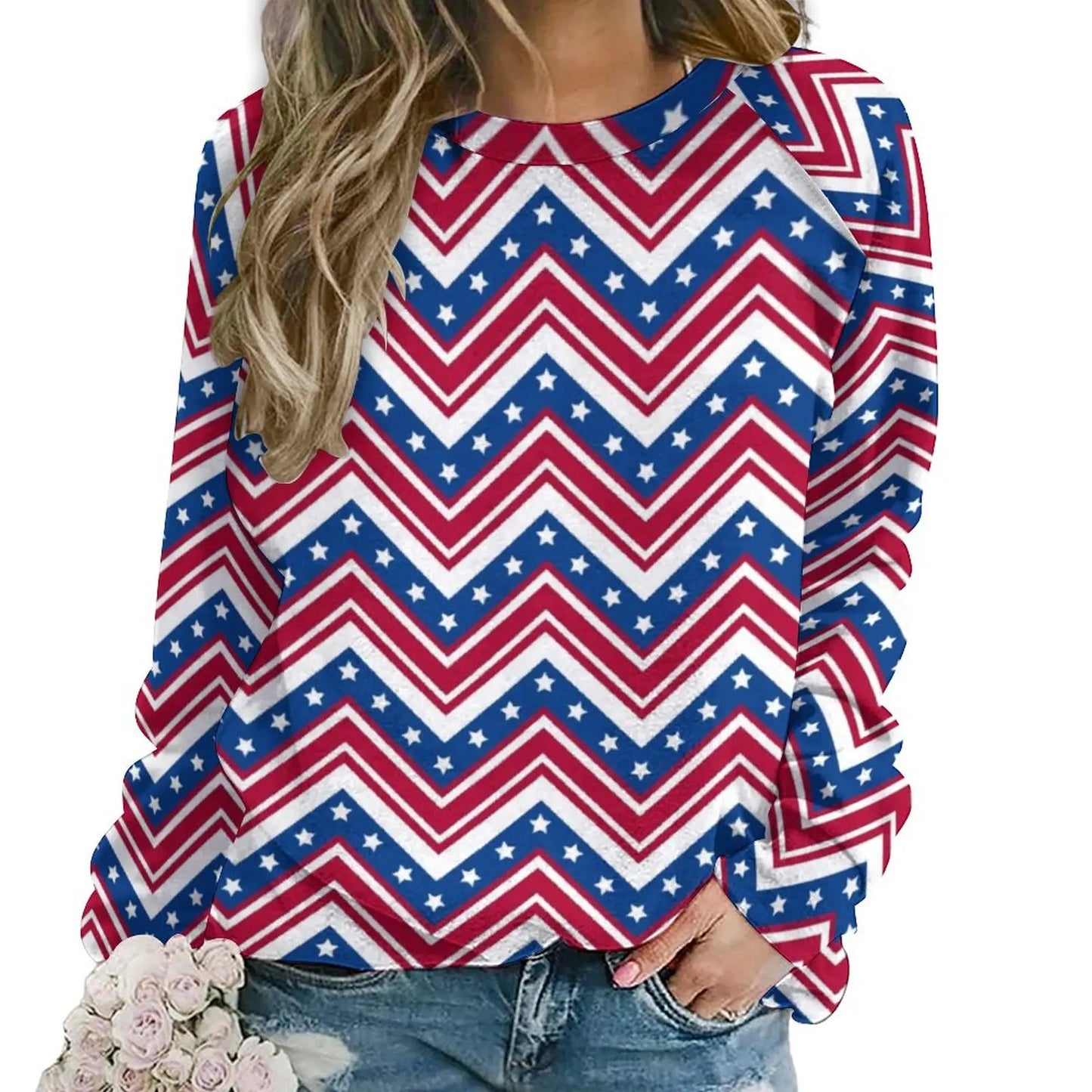 Women's 3D Printed Everyday Long-sleeve