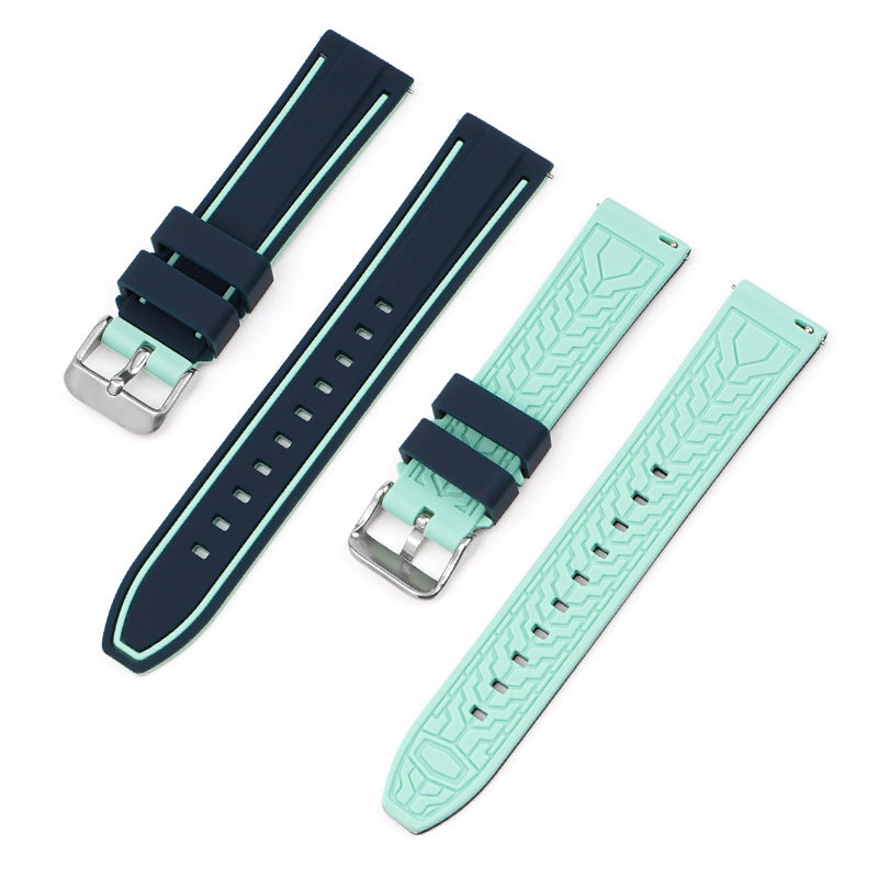 match 20mm Mercury Moon Two-color Silicone Strap