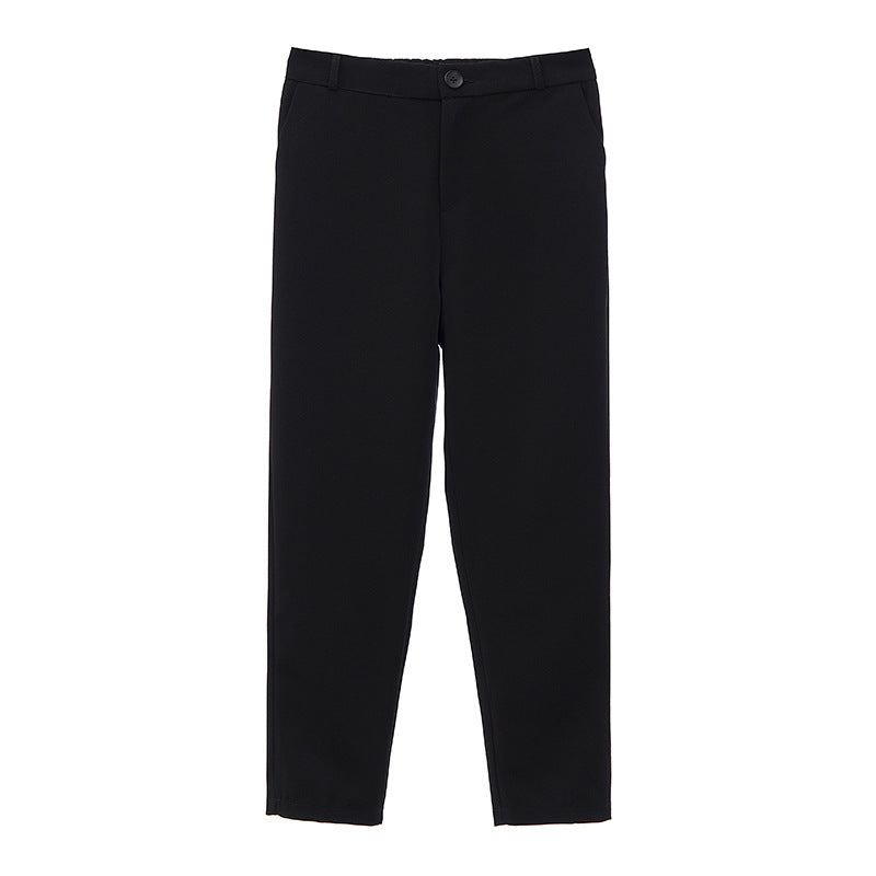 Women High Waist Straight Leg Pants Casual Korean Version