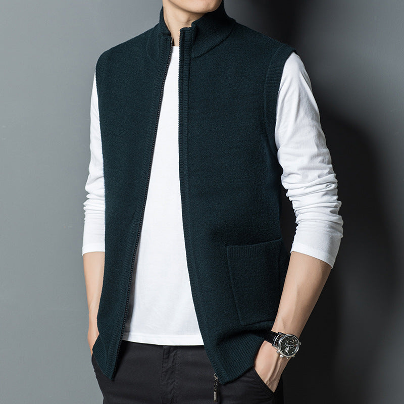 Mens Knitted Wool Thermal Vest